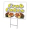 Signmission Crab Cakes Yard Sign & Stake outdoor plastic coroplast window, C-2436 Crab Cakes C-2436 Crab Cakes - alternate 1